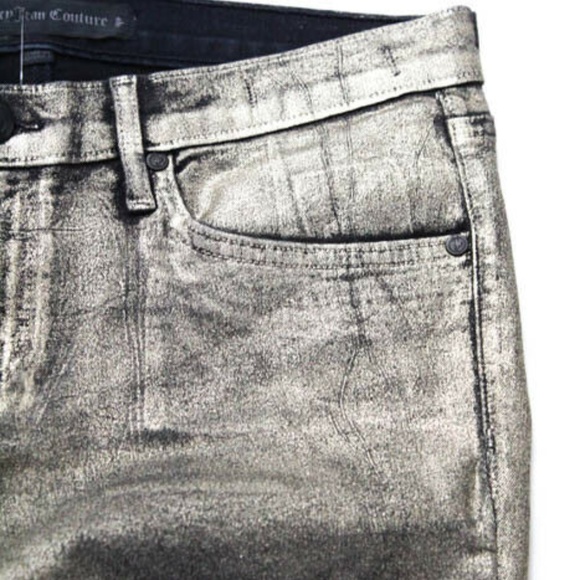Juicy Jean Couture Metallic Gold Straight Leg 26 - Picture 5 of 8